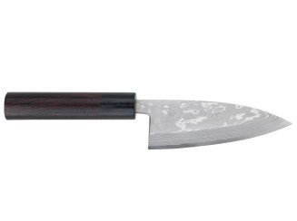 Kanetsune Zen Bokashi Damast Deba 120mm