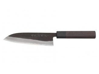 Shiro Kamo Super Aogami Santoku Oktagongriff 165mm