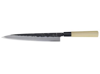 Echizen Ittetsu Yanagiba Uraoshi, Linkshänder,240mm,Shirogami#2,Schmiedehaut,Magnolie Vorderseite