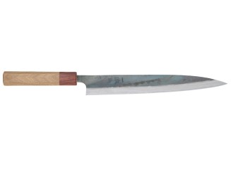 Echizen Ittetsu Shirogami Oktagongriff Walnussholzgriff Ebenholzzwinge Filetiermesser 240mm Vorderseite