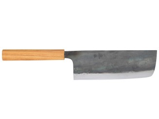 Echizen Ittetsu Shirogami Oktagongriff Zelkovaholz Nakiri Extrabreit 180mm Vorderseite