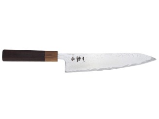 Hokiyama Damast- AUS-10 Kochmesser 210mm Bocote (Kochmesser)