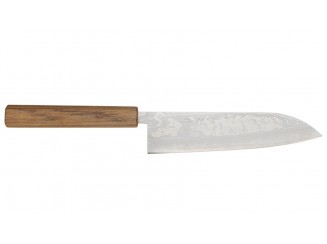 Kunio Masutani VG1 Santoku 170mm Damast Walnussholz Vorderseite