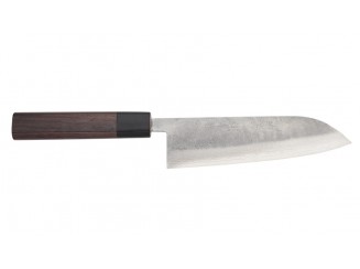 Kunio Masutani VG1 Santoku 170mm Nashiji Rosenholz Vorderseite