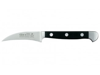 Güde Alpha Schälmesser 60mm geschmiedet, Doppelkropf, schwarz