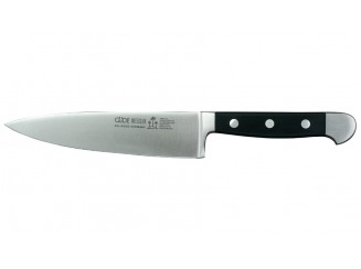 Güde Alpha Kochmesser 160mm geschmiedet, Doppelkropf, schwarz